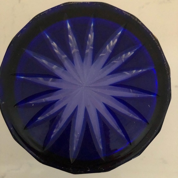 Cobalt Blue Cased Glass Champagne/Ice Bucket VTG Imperial Estate Crystal - Picture 5 of 13